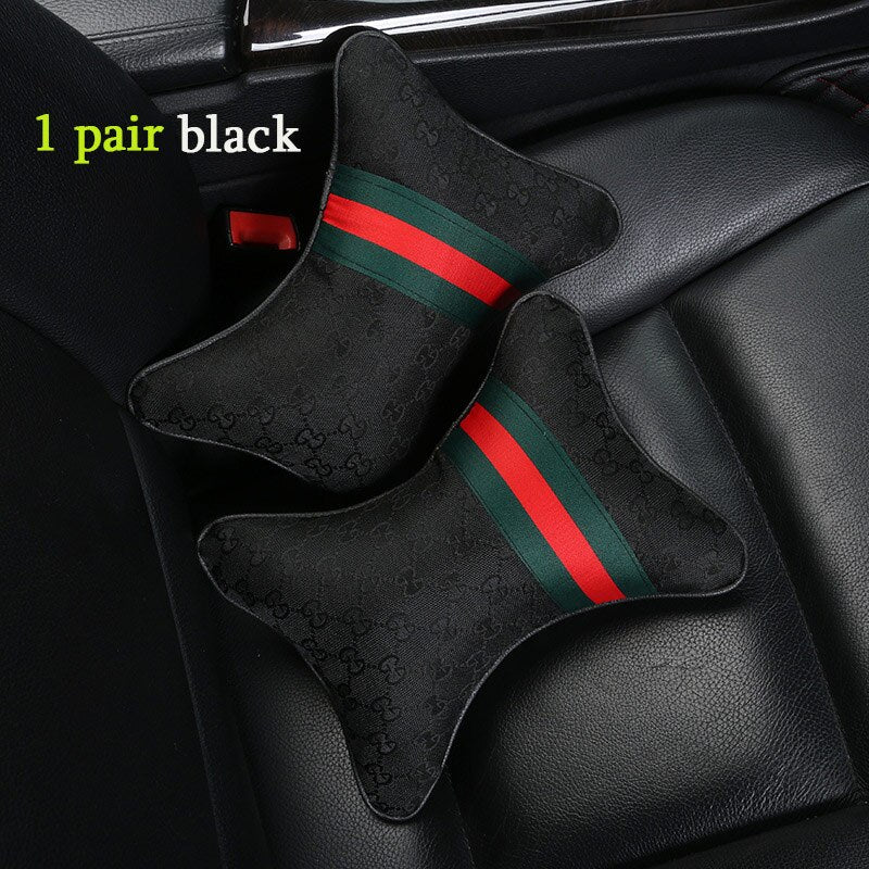 1 par de almohadas para reposacabezas de coche de material de lino de lujo, unisex, transpirables, universales para las 4 estaciones.
