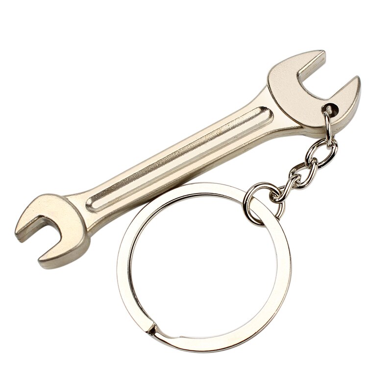 FORAUTO - Llavero con llave inglesa de acero inoxidable para coche, llavero de simulación de alta calidad, herramientas novedosas