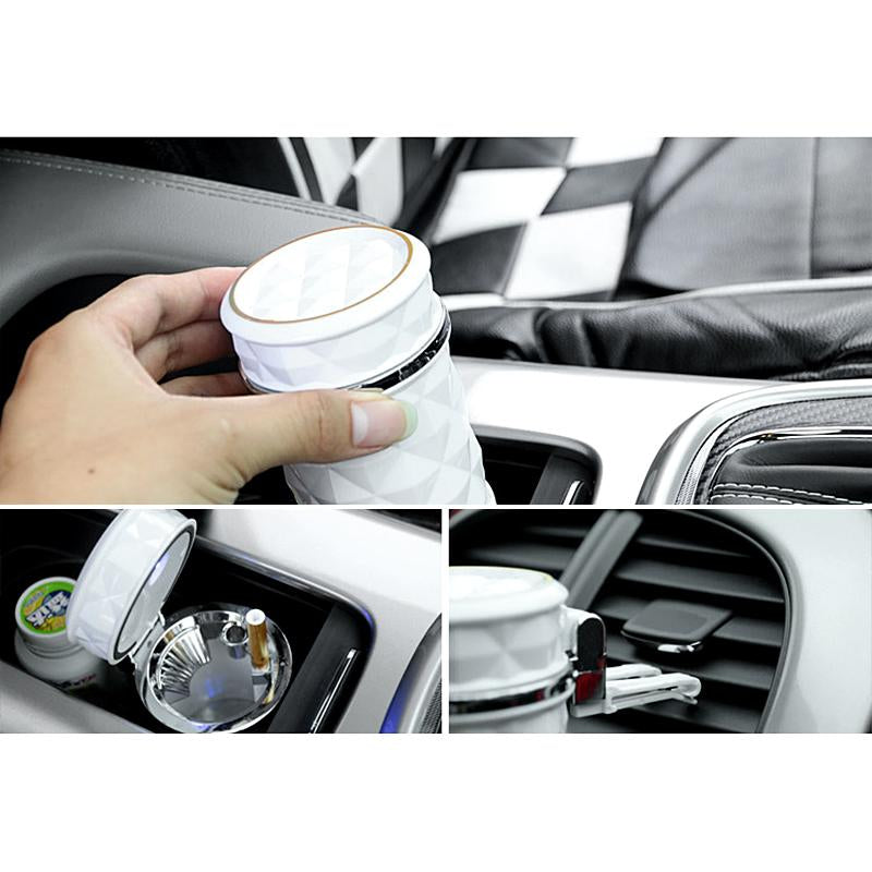 Cenicero de coche con luz LED de alta calidad para VW Golf y Audi A4, con clip para ventilación de coche.