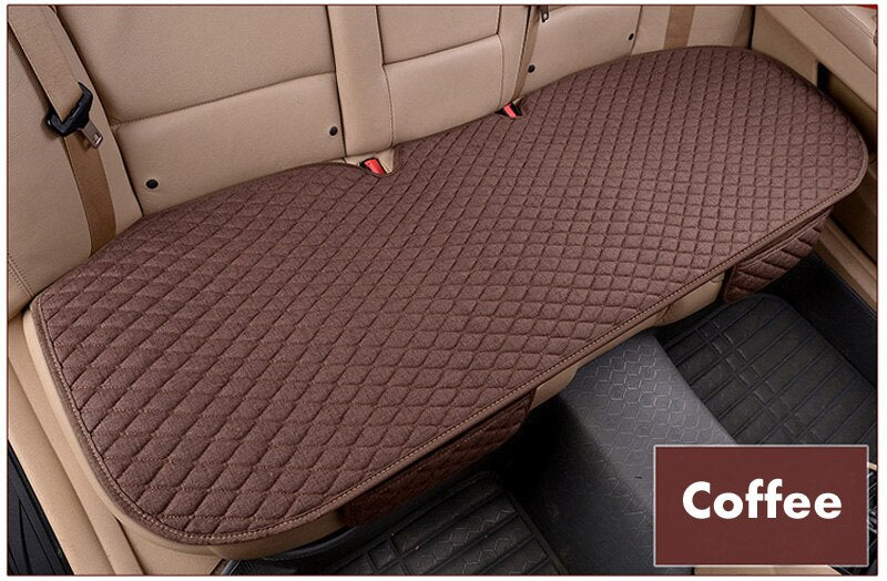 Funda de lino para asiento de coche, para las cuatro estaciones, delantera y trasera, de tela de lino, transpirable, protectora, accesorios para coche