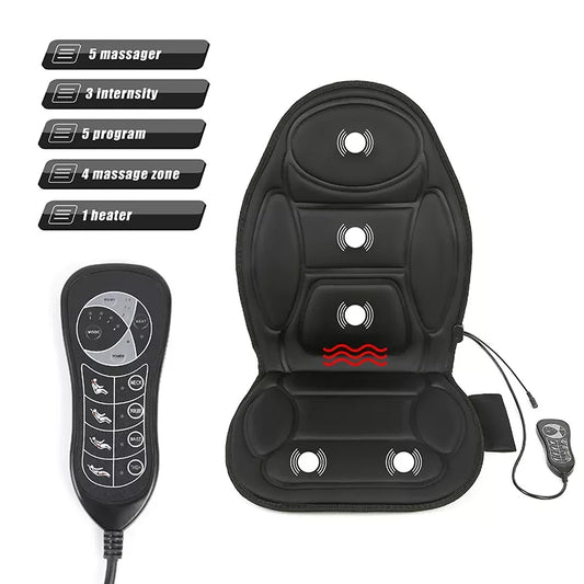 Vibrador de aire multifunción para todo el cuerpo, para el hogar y el coche, con calefacción eléctrica Shiatsu, colchón de masaje, cojín de asiento de