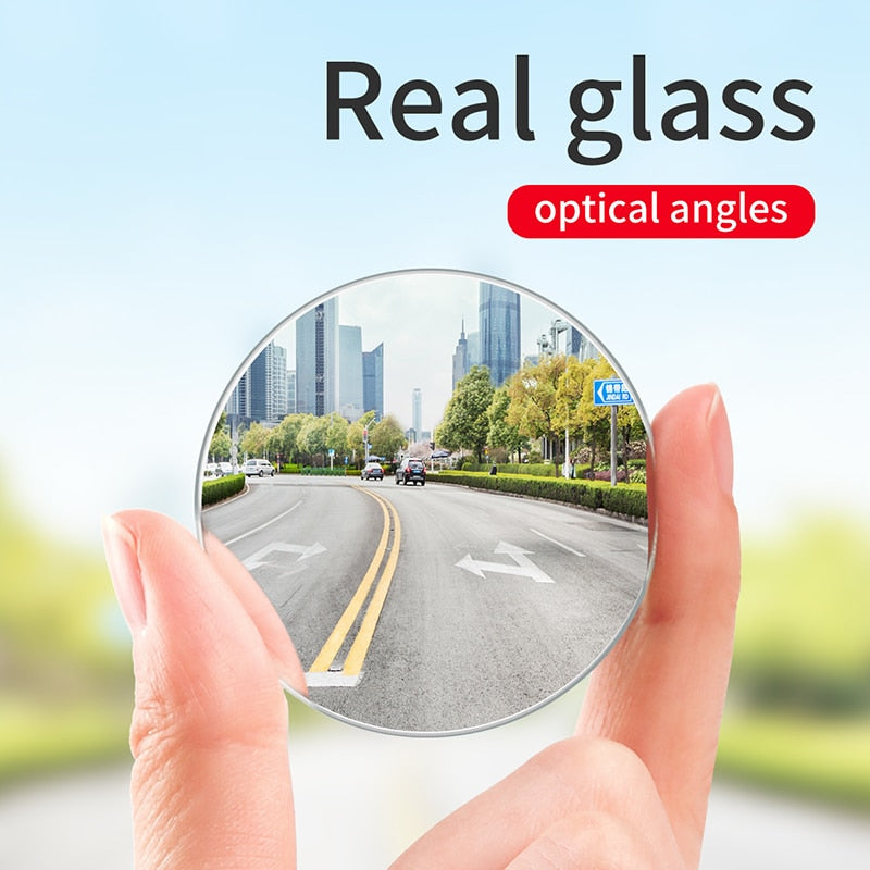 Baseus - Espejo retrovisor convexo HD para coche (2 unidades), gran angular de 360 grados, para puntos ciegos, sin montura