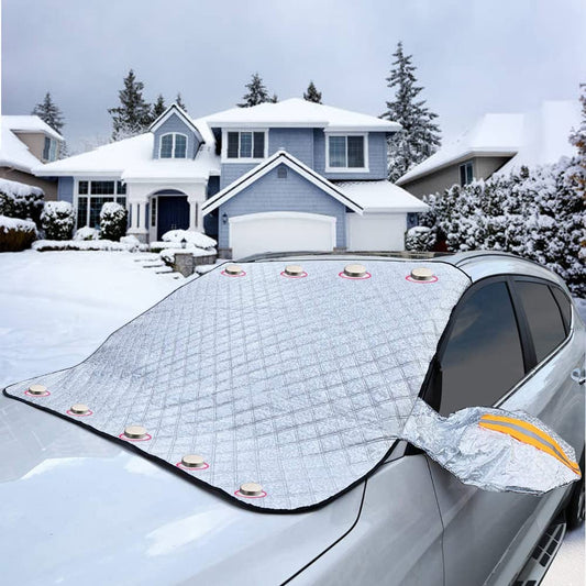 Bloqueador de nieve para coche, cubierta para parabrisas delantero, anticongelante, parasol, bloqueador de nieve de invierno, suministros para automóv