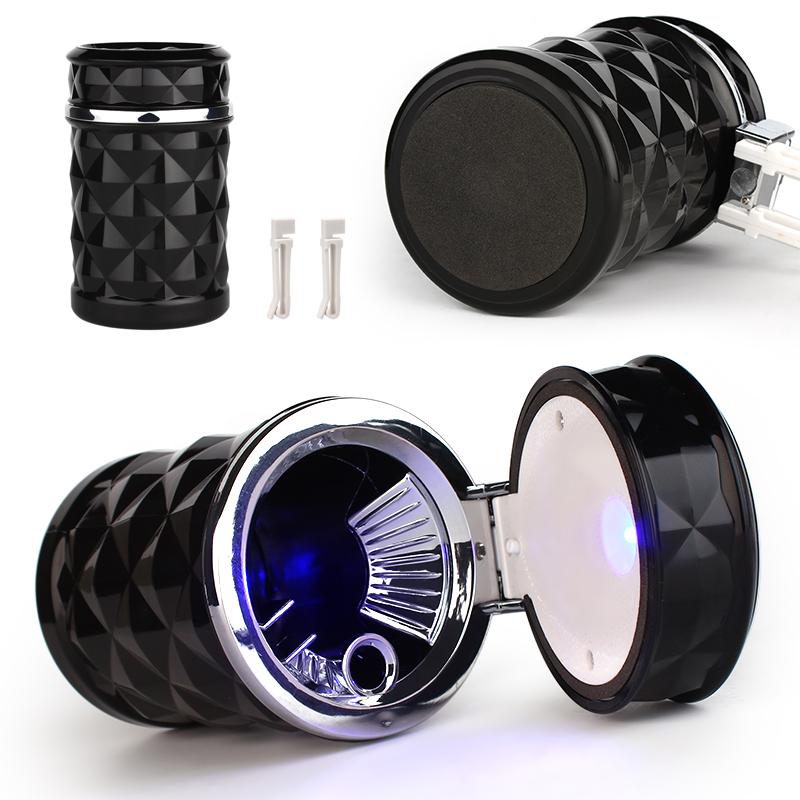 Cenicero de coche con luz LED de alta calidad para VW Golf y Audi A4, con clip para ventilación de coche.