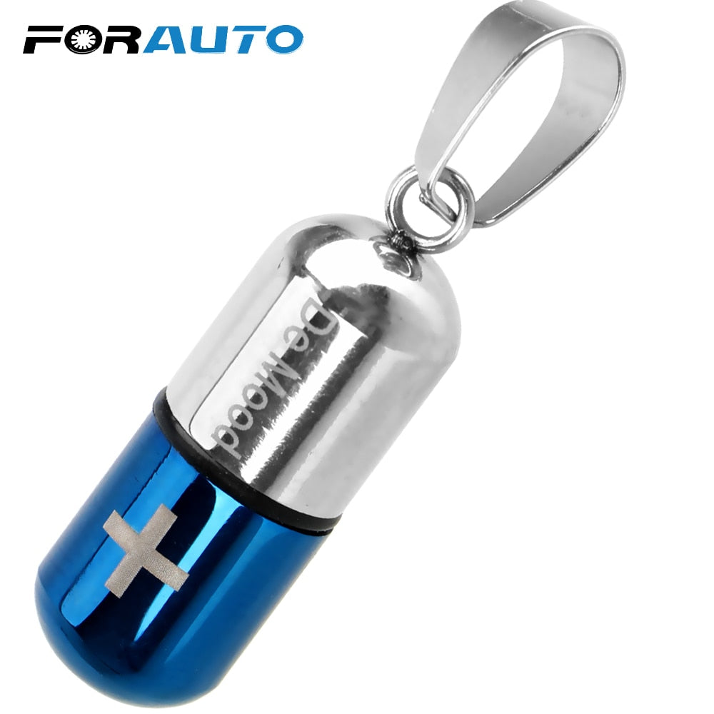 Ambientador para coche, colgante de perfume, botella vacía con cápsula para aceites esenciales, difusor de fragancias, adornos para estilizar el coche