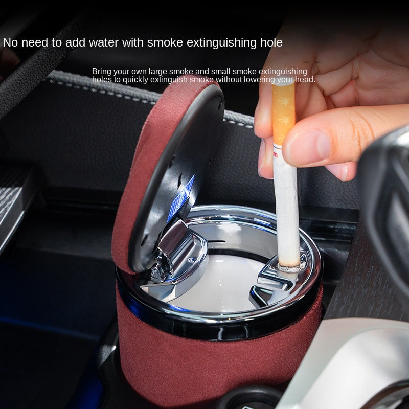 Adecuado para cenicero de coche AITO WENJIE M5 M7 M9 con tapa, material interior de gamuza anticenizas.