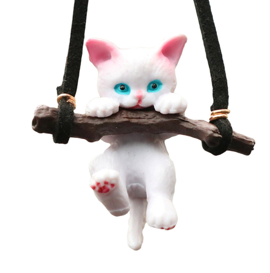 Lindos adornos de coche de anime sin rostro, colgante de gato macho, colgante de espejo retrovisor para coche, regalo de cumpleaños, accesorios de dec
