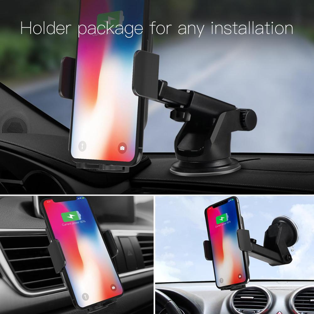Cargador inalámbrico inteligente para coche JAKCOM CH2: ¡Gran oferta en soportes! Carga rápida Qi con indicador LED. Accesorios.