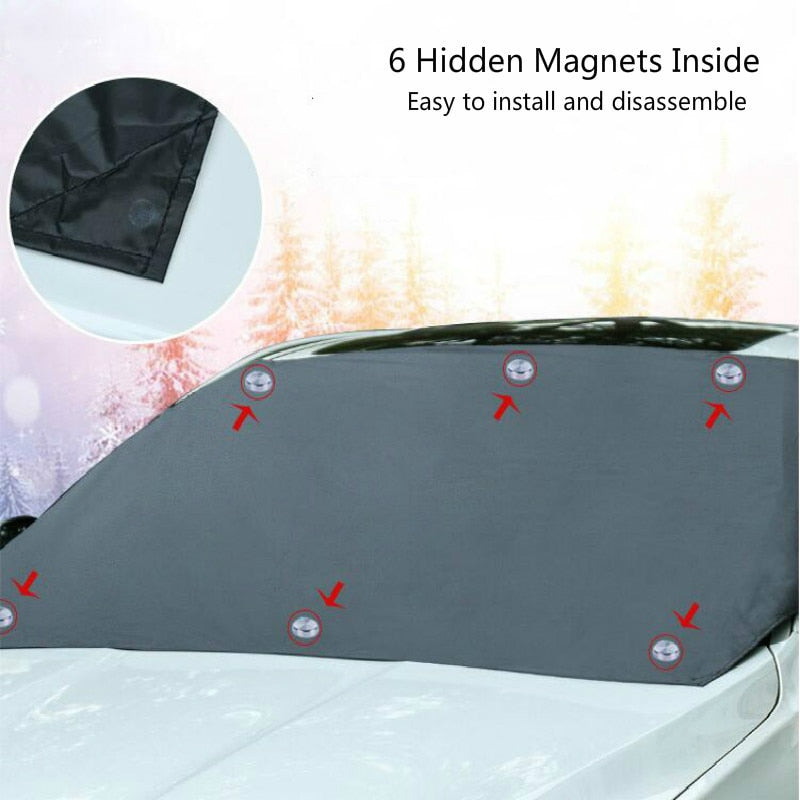 Parasol magnético para coche, protector solar para nieve, impermeable, para parabrisas delantero