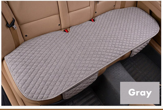 Funda de lino para asiento de coche, para las cuatro estaciones, delantera y trasera, de tela de lino, transpirable, protectora, accesorios para coche