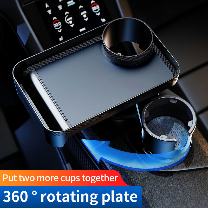 Plato giratorio de 360 grados para coche, ideal para bebidas, café, hamburguesas, vasos de agua, etc.