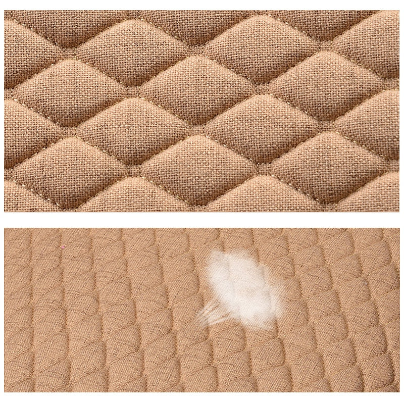 Funda de lino para asiento de coche, para las cuatro estaciones, delantera y trasera, de tela de lino, transpirable, protectora, accesorios para coche