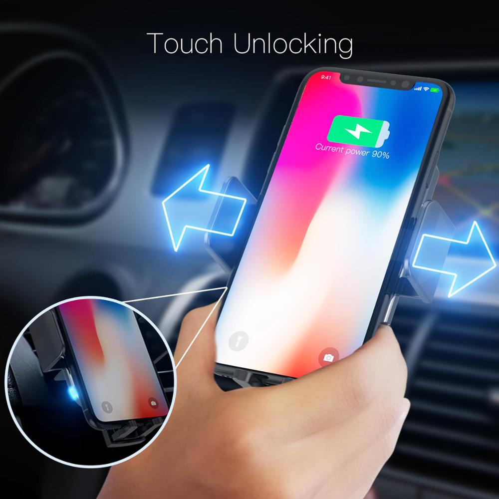 Cargador inalámbrico inteligente para coche JAKCOM CH2: ¡Gran oferta en soportes! Carga rápida Qi con indicador LED. Accesorios.