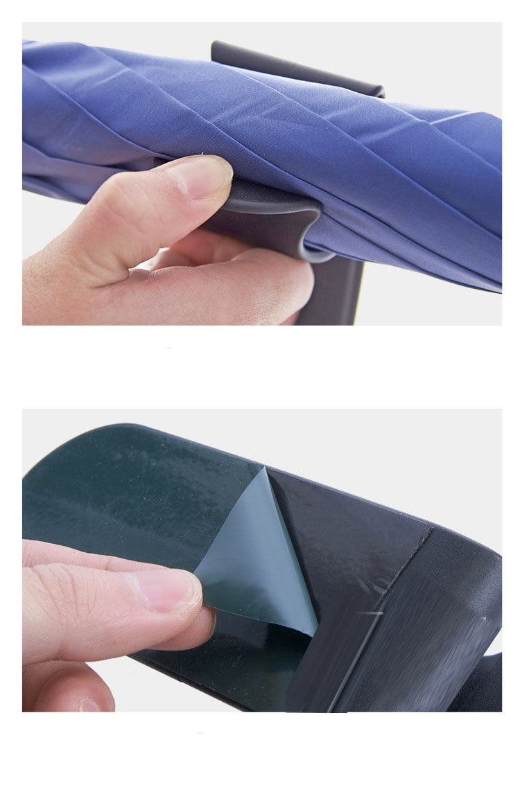 CHIZIYO - Gancho para paraguas autoadhesivo multifunción para el hogar y el coche, soporte para múltiples ganchos, sujetador de clip para asiento de c