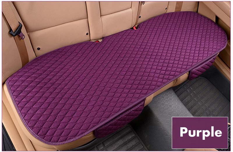Funda de lino para asiento de coche, para las cuatro estaciones, delantera y trasera, de tela de lino, transpirable, protectora, accesorios para coche