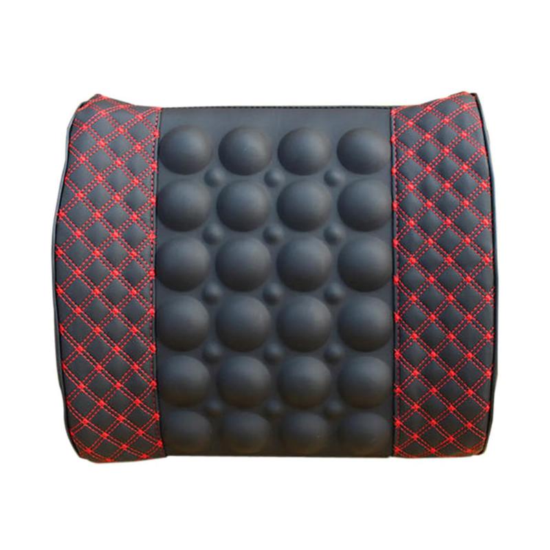 Almohada de apoyo lumbar para coche, masaje eléctrico de 12 V, para asiento de coche, relajación del respaldo, silla de oficina, soporte lumbar de cin