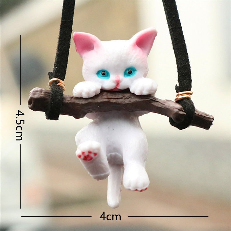 Lindos adornos de coche de anime sin rostro, colgante de gato macho, colgante de espejo retrovisor para coche, regalo de cumpleaños, accesorios de dec