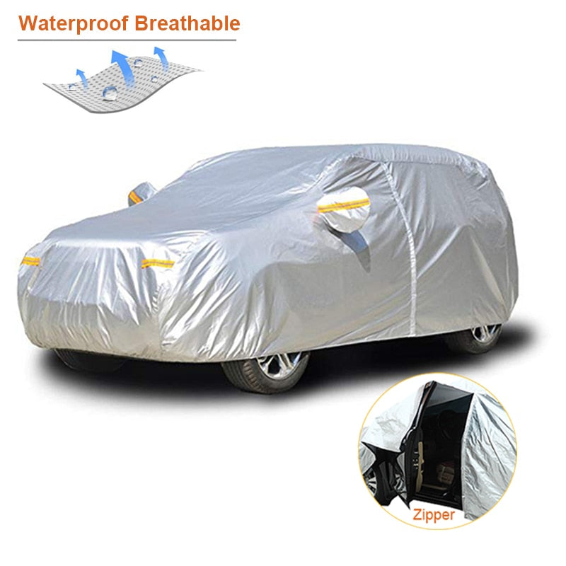 Fundas impermeables para coche Kayme, protección solar para exteriores, reflector para coche, protección contra el polvo, la lluvia y la nieve, para S