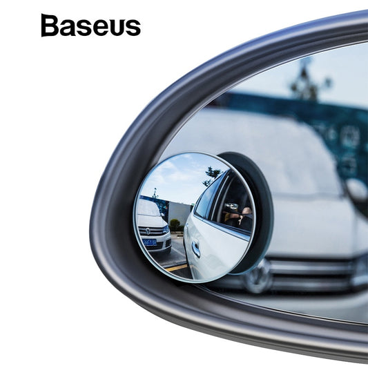 Baseus - Espejo retrovisor convexo HD para coche (2 unidades), gran angular de 360 grados, para puntos ciegos, sin montura