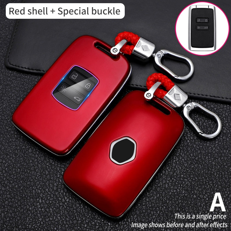 Funda de fibra de carbono para llave de coche Renault Koleos, Kadjar, Scenic, Megane, Sandero, Espace, Clio, Captur, Kangoo, Laguna, Talisman, Twingo
