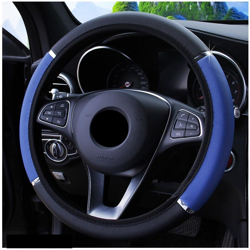 Funda para volante de coche de 38 cm, trenzada, universal, para coche