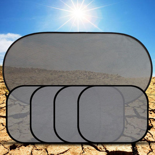 5 parasoles de malla fotocatalizadora 3D para ventana de coche, cortina parasol para coche