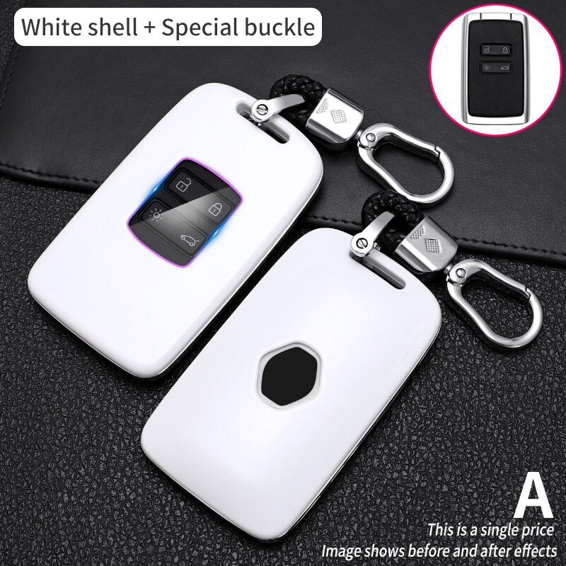 Funda de fibra de carbono para llave de coche Renault Koleos, Kadjar, Scenic, Megane, Sandero, Espace, Clio, Captur, Kangoo, Laguna, Talisman, Twingo