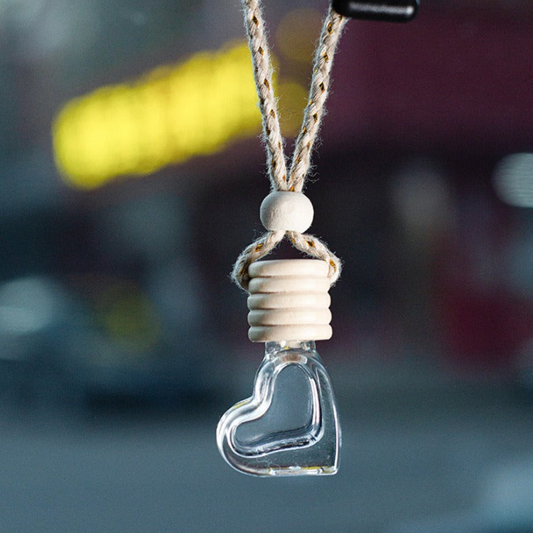 Colgante de perfume de coche de cristal, pequeño frasco vacío, perfume para coche, botella de perfume, accesorios para coche, accesorios para coche