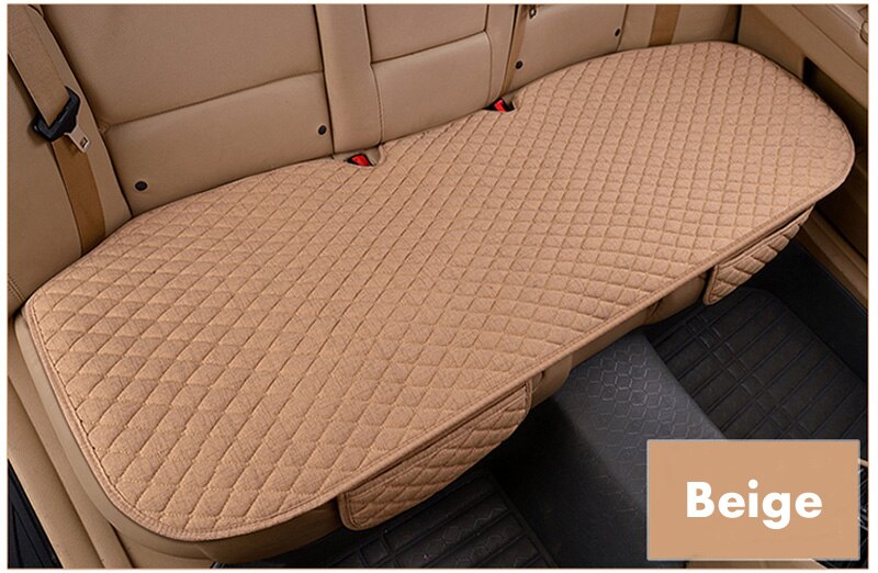 Funda de lino para asiento de coche, para las cuatro estaciones, delantera y trasera, de tela de lino, transpirable, protectora, accesorios para coche