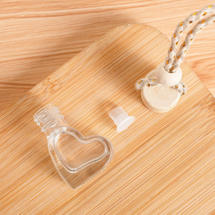 Colgante de perfume de coche de cristal, pequeño frasco vacío, perfume para coche, botella de perfume, accesorios para coche, accesorios para coche