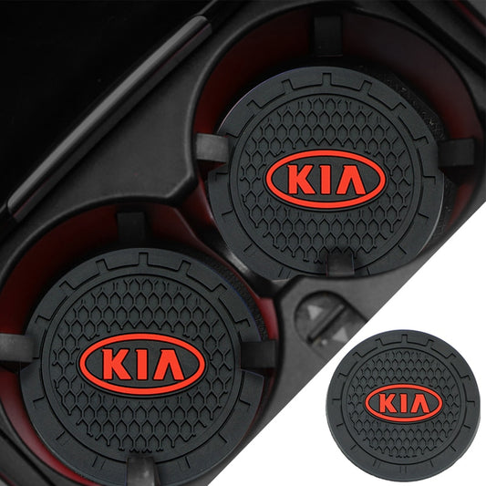 2 posavasos de gel de sílice para coche, decoración para KIA K2, K3, K5, Sorento, Sportage R, Rio Soul