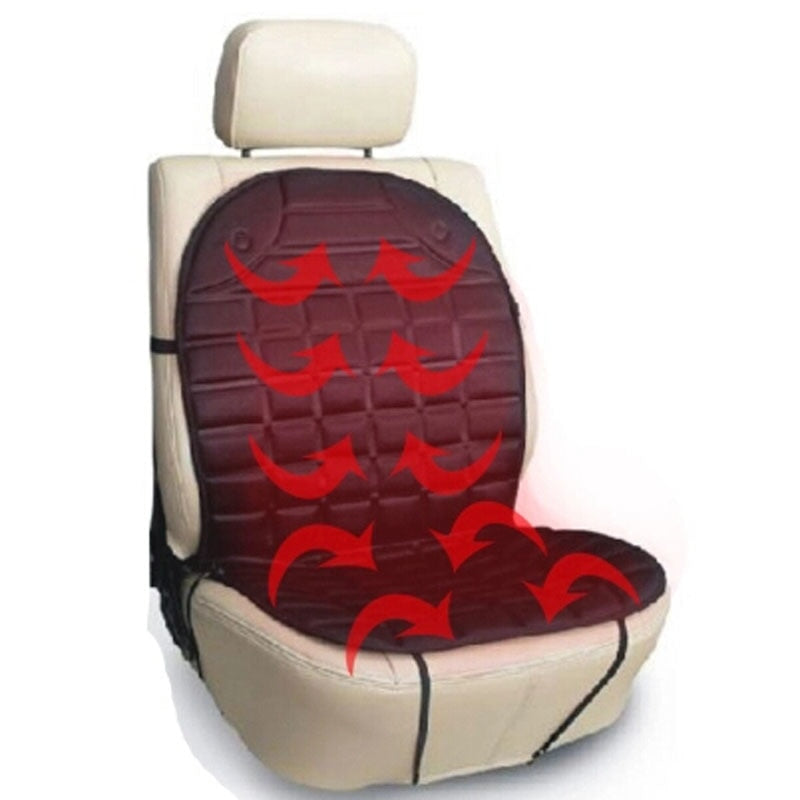 Funda de cojín para asiento de coche con calefacción de 12 V, calentador, cojín de invierno para el hogar, cojín de asiento con calefacción para condu