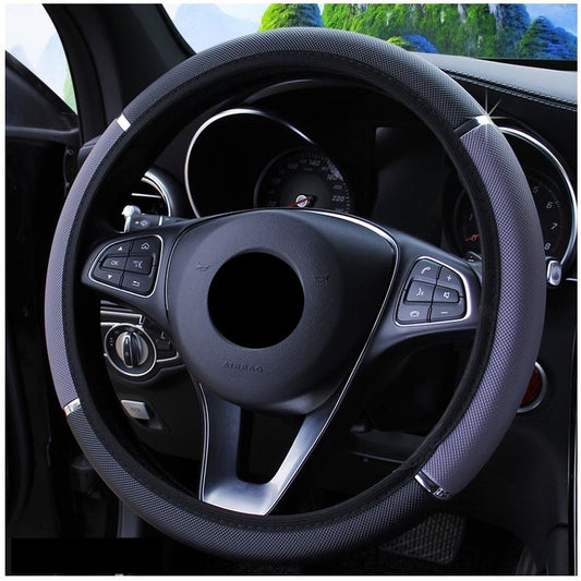 Funda para volante de coche de 38 cm, trenzada, universal, para coche