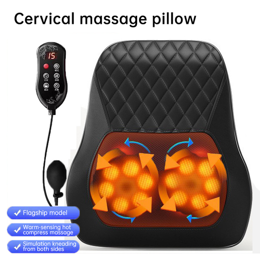 Almohada de masaje relajante con calor para cuello y hombros con amasamiento profundo