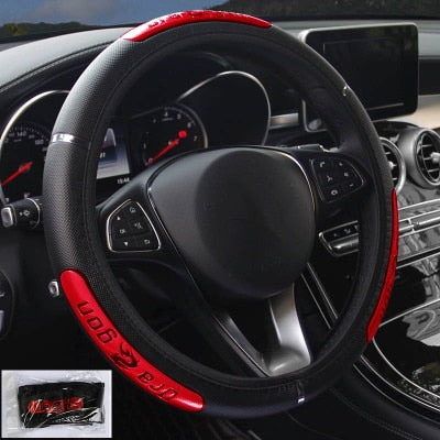 Fundas para volante de coche, 100 % nuevas, de piel sintética reflectante, elásticas, con diseño de dragón chino.