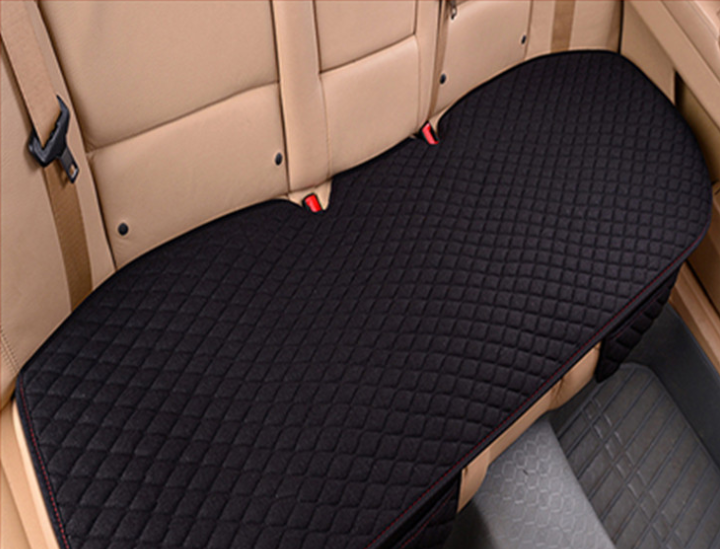 Funda de lino para asiento de coche, para las cuatro estaciones, delantera y trasera, de tela de lino, transpirable, protectora, accesorios para coche