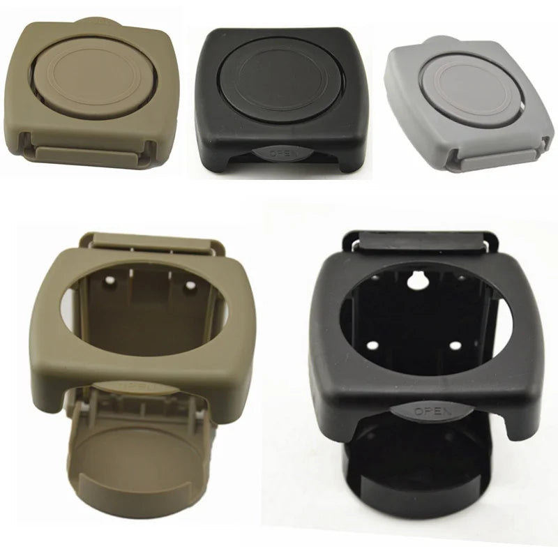 Portavasos plegable universal para coche de alta calidad, color negro