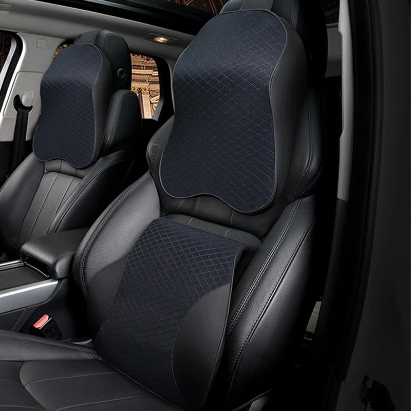 1 almohada de espuma viscoelástica para reposacabezas de asiento de coche, bonita y sólida, para el descanso del cuello, soporte para la cintura y la