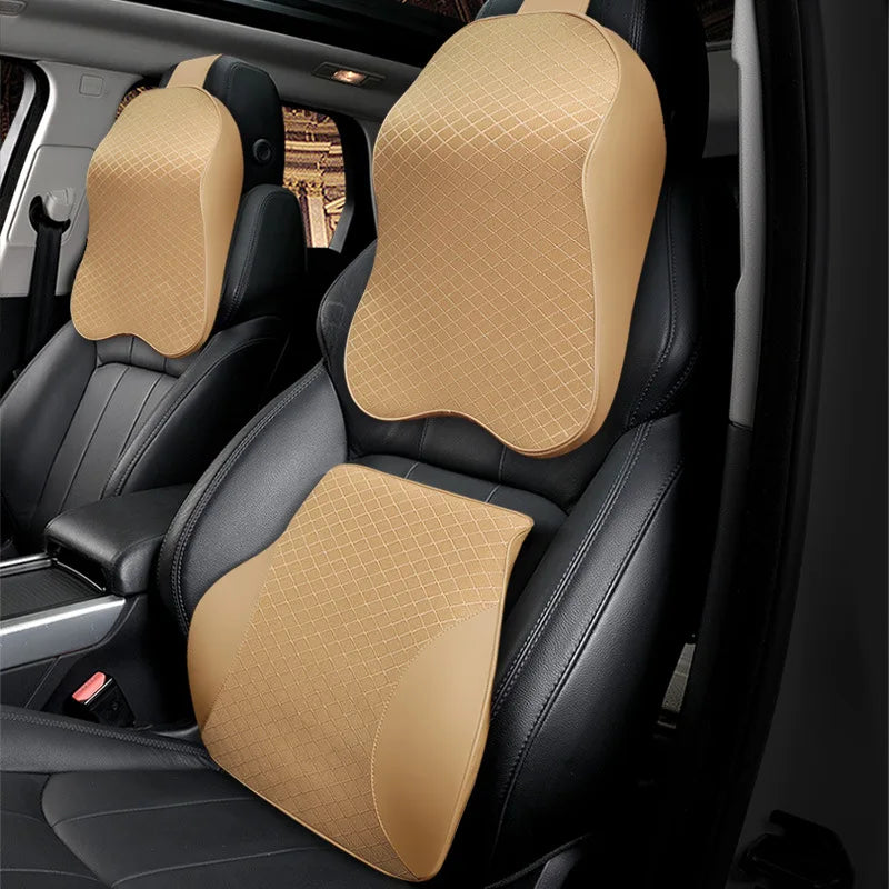 1 almohada de espuma viscoelástica para reposacabezas de asiento de coche, bonita y sólida, para el descanso del cuello, soporte para la cintura y la