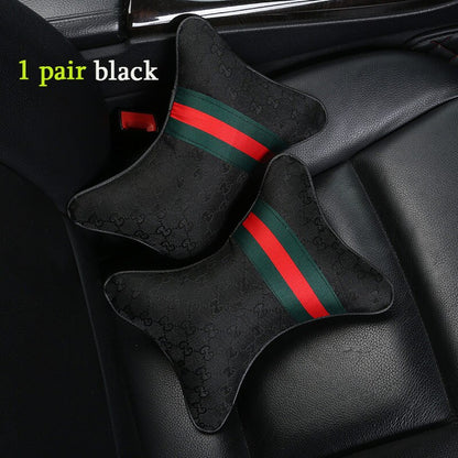 1 par de almohadas para reposacabezas de coche de material de lino de lujo, unisex, transpirables, universales para las 4 estaciones.