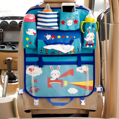 Bolsa de pañales de dibujos animados para mamá, organizador de asiento de coche con aislamiento térmico, bolsas de maternidad para bebe