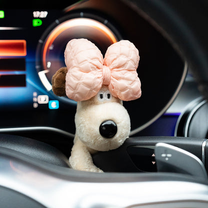 Pequeños adornos para coche, lindo perro de peluche con forma de cabeza, decoración sentimental para el interior del coche.