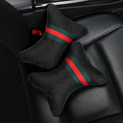 1 par de almohadas para reposacabezas de coche de material de lino de lujo, unisex, transpirables, universales para las 4 estaciones.