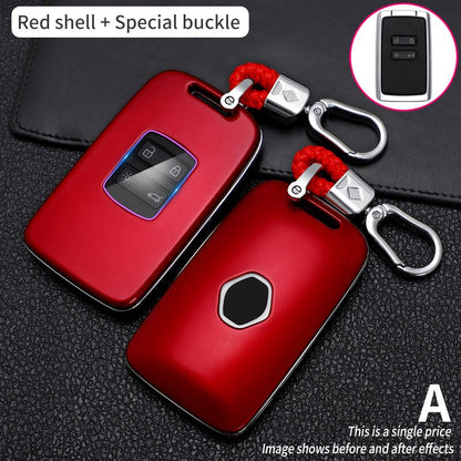 Funda de fibra de carbono para llave de coche Renault Koleos, Kadjar, Scenic, Megane, Sandero, Espace, Clio, Captur, Kangoo, Laguna, Talisman, Twingo