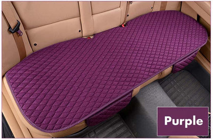 Funda de lino para asiento de coche, para las cuatro estaciones, delantera y trasera, de tela de lino, transpirable, protectora, accesorios para coche