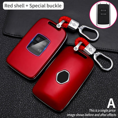 Funda de fibra de carbono para llave de coche Renault Koleos, Kadjar, Scenic, Megane, Sandero, Espace, Clio, Captur, Kangoo, Laguna, Talisman, Twingo