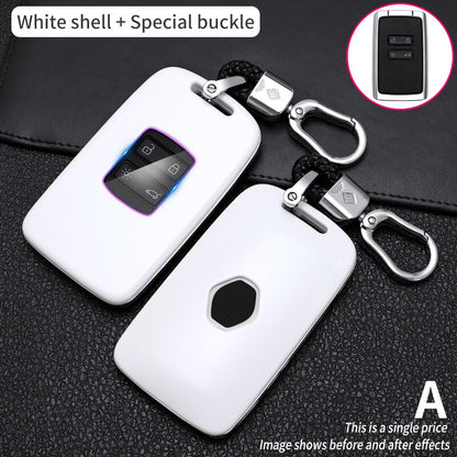 Funda de fibra de carbono para llave de coche Renault Koleos, Kadjar, Scenic, Megane, Sandero, Espace, Clio, Captur, Kangoo, Laguna, Talisman, Twingo
