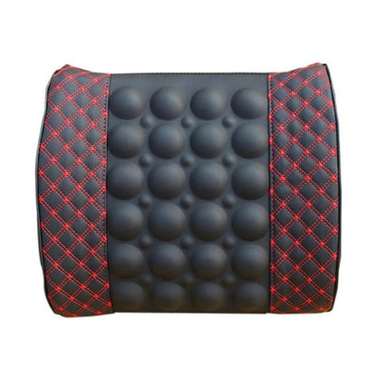 Almohada de apoyo lumbar para coche, masaje eléctrico de 12 V, para asiento de coche, relajación del respaldo, silla de oficina, soporte lumbar de cin
